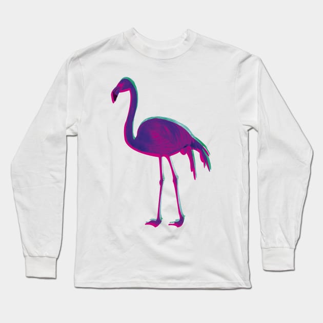 Summer Flamingo Long Sleeve T-Shirt by oceanegp